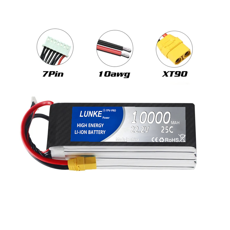 Batterie  Lipo 2S 3S 4s 5s 6s  - 6S Lipo Battery 22.2V 5000Mah recension och pris