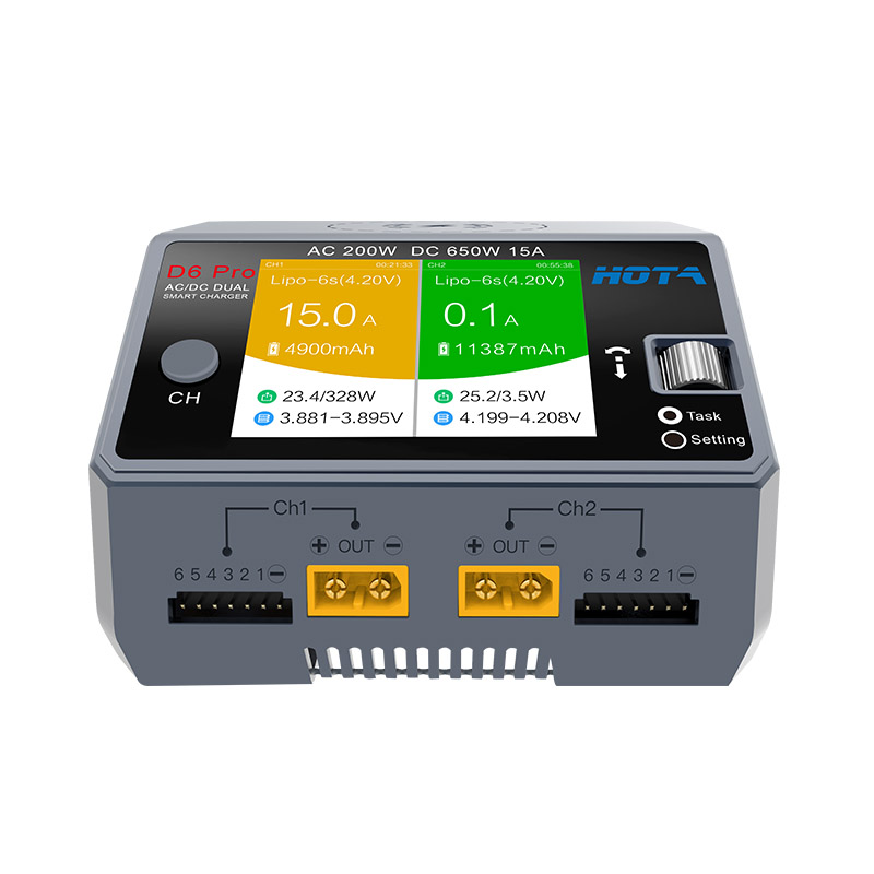 HOTA D6 Pro AC 200W / DC 650W  - Hota D6 Pro Dual Lipo Charger recension och pris