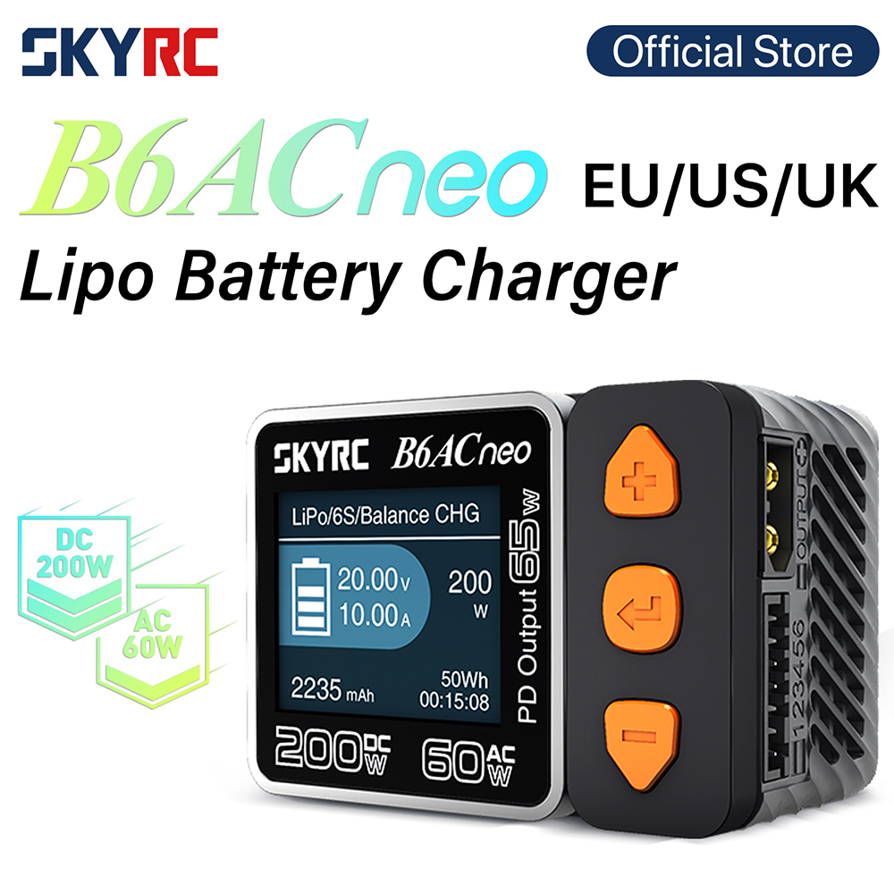 SKYRC B6ACneo Charger DC 200W  - Skyrc B6 Neo Smart Charger recension och pris