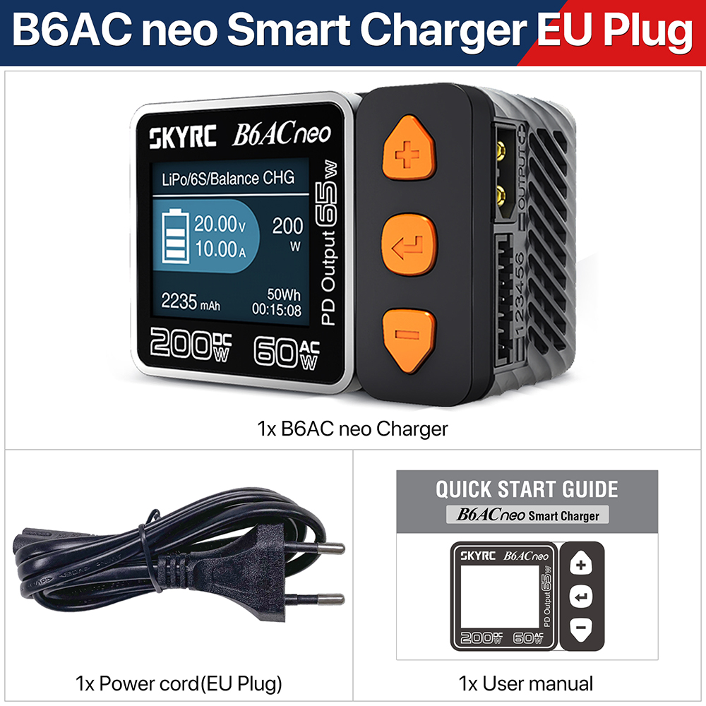 SKYRC B6ACneo Charger DC 200W  - Skyrc B6 Neo Smart Charger recension och pris
