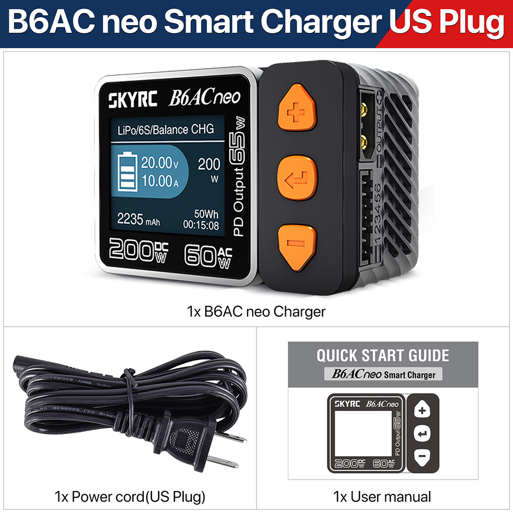 SKYRC B6ACneo Charger DC 200W  - Skyrc B6 Neo Smart Charger recension och pris