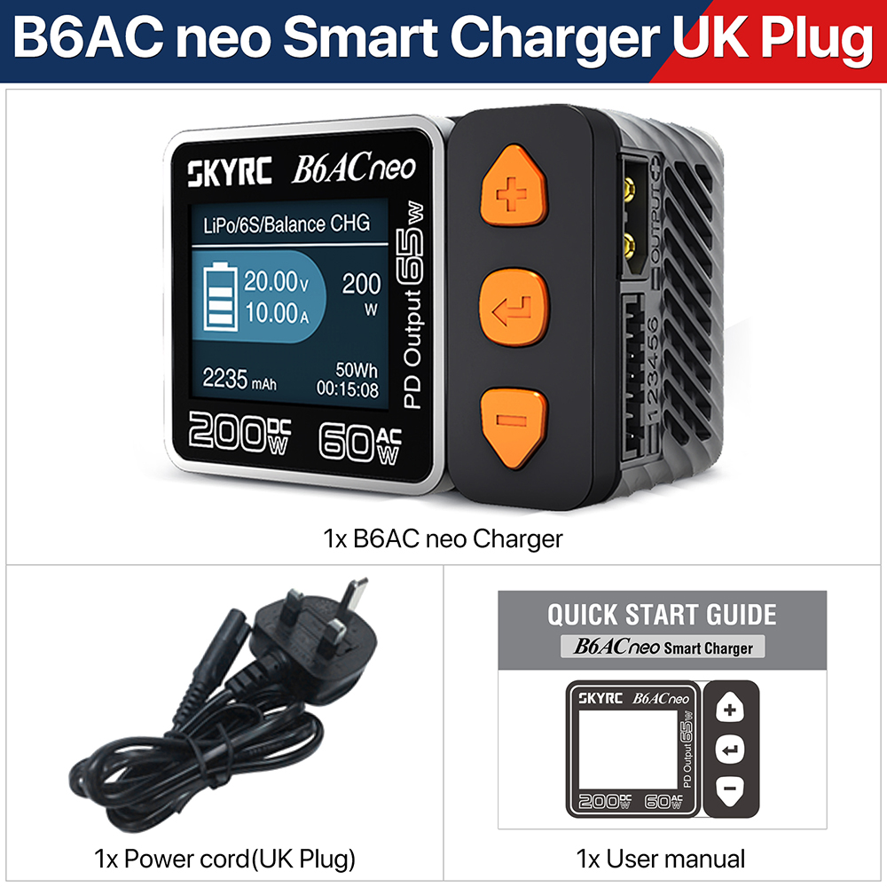 SKYRC B6ACneo Charger DC 200W  - Skyrc B6 Neo Smart Charger recension och pris