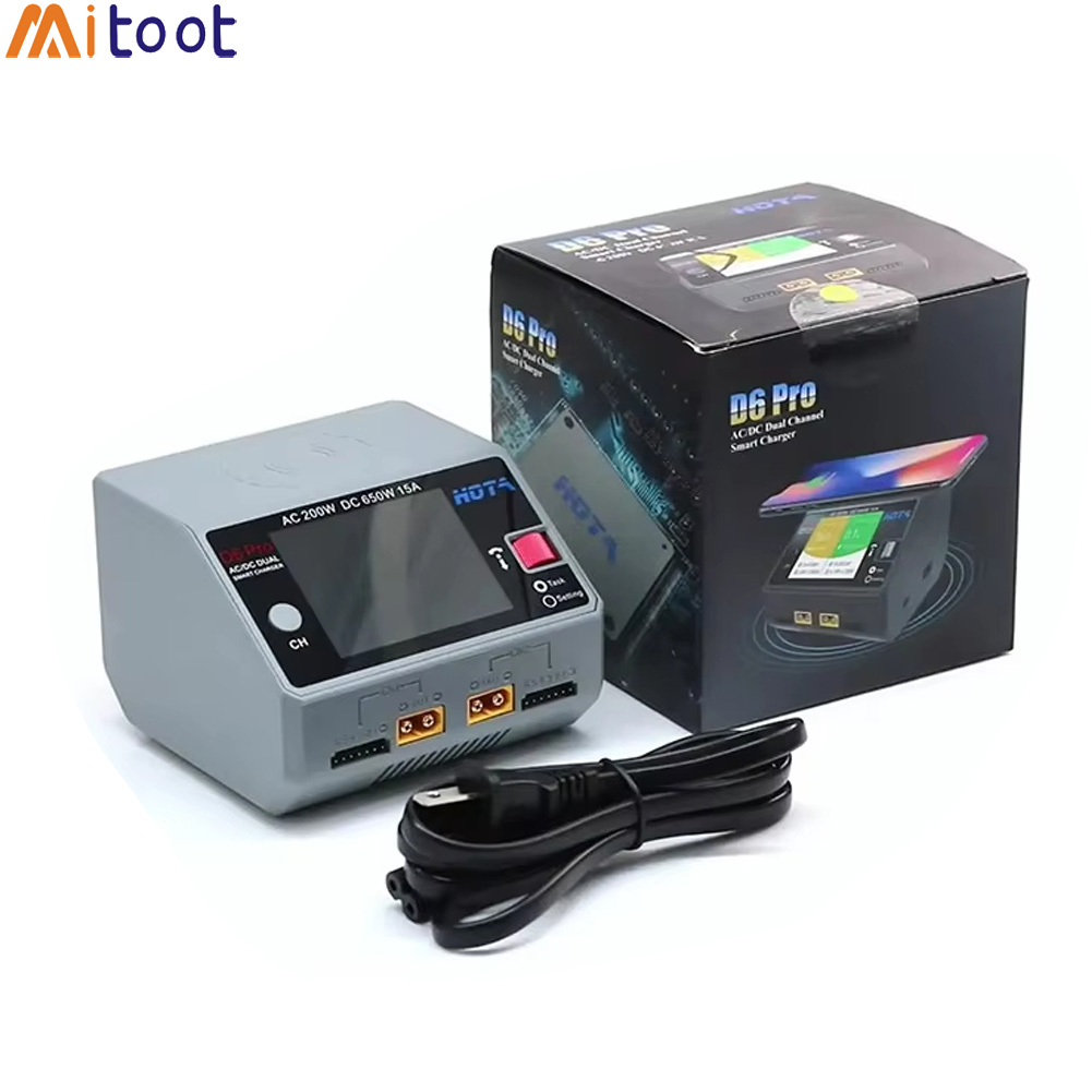 HOTA D6 Pro Black AC 200W DC 2 - Hota D6 Pro Dual Lipo Charger recension och pris