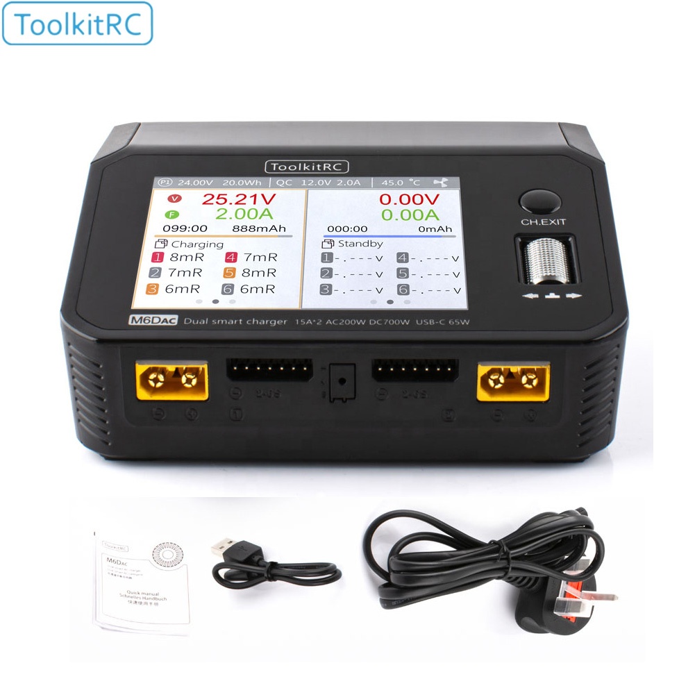 Toolkitrc M6DAC 350W X 2 USB-C - Toolkitrc M6Dac Smart Charger recension och pris
