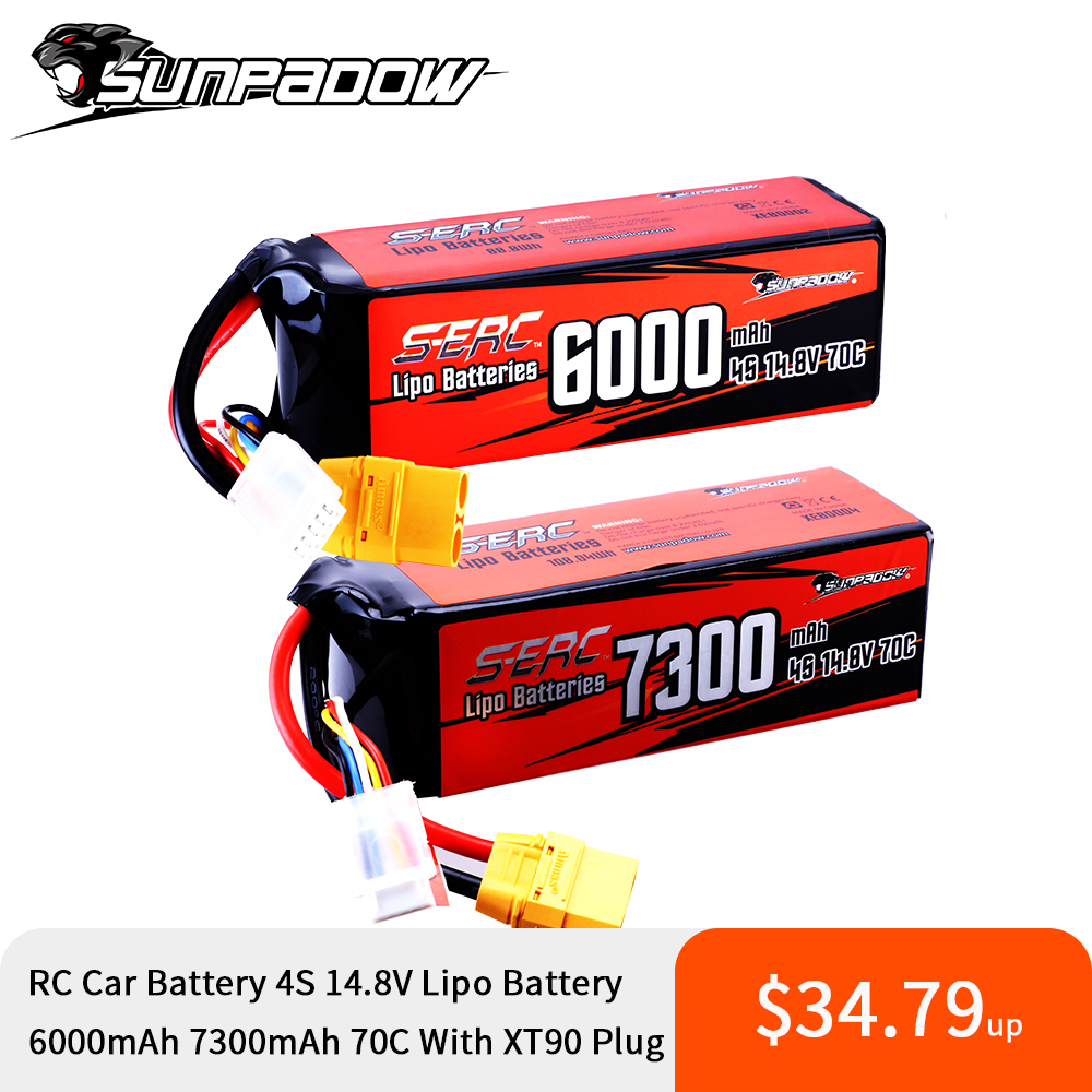 Sunpadow 4S Lipo Battery for 6 - 4S Lipo Battery 14.8V 6000Mah recension och pris