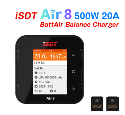 ISDT Air8 500W 20A 2-8S /Q8 MA - Isdt Air8 8S Lipo Charger recension och pris