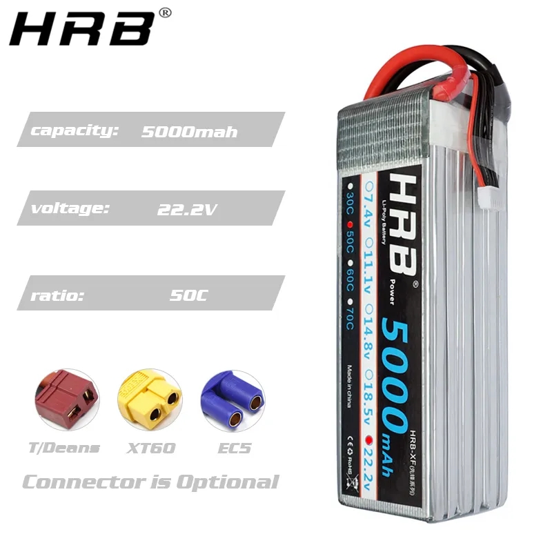 HRB 6S Lipo Battery 22.2V 5000 - 6S Lipo Battery 22.2V 5000Mah recension och pris