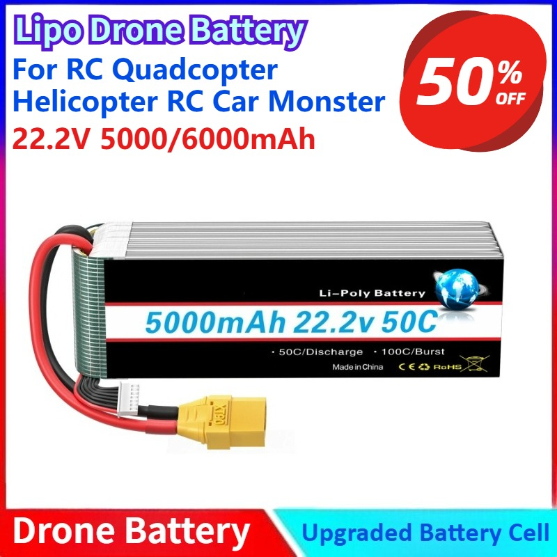New 5000/6000mah 22.2V Lipo Ba - 6S Lipo Battery 22.2V 5000Mah recension och pris