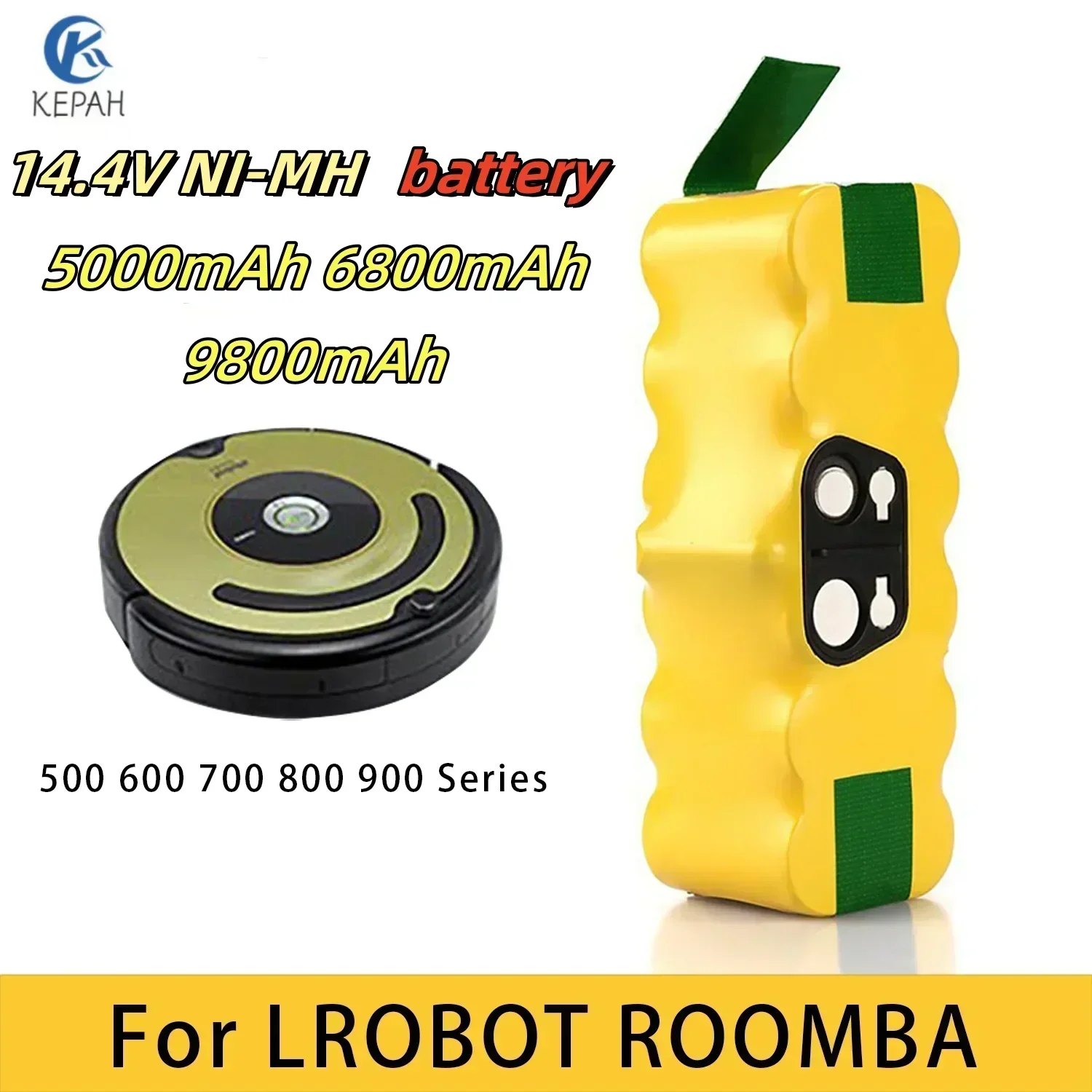 14.4V 5000mAh Robot Vacuum Cle - 4S Lipo Battery 14.8V 6000Mah recension och pris
