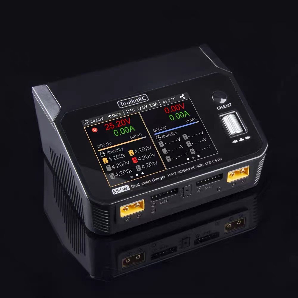 ToolkitRC M6DAC 350W X 2 USB-C - Toolkitrc M6Dac Smart Charger recension och pris