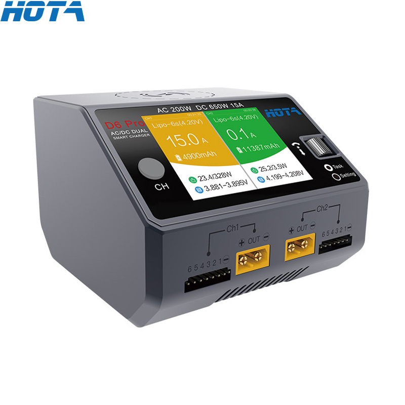 HOTA D6 Pro Black AC 200w DC 2 - Hota D6 Pro Dual Lipo Charger recension och pris