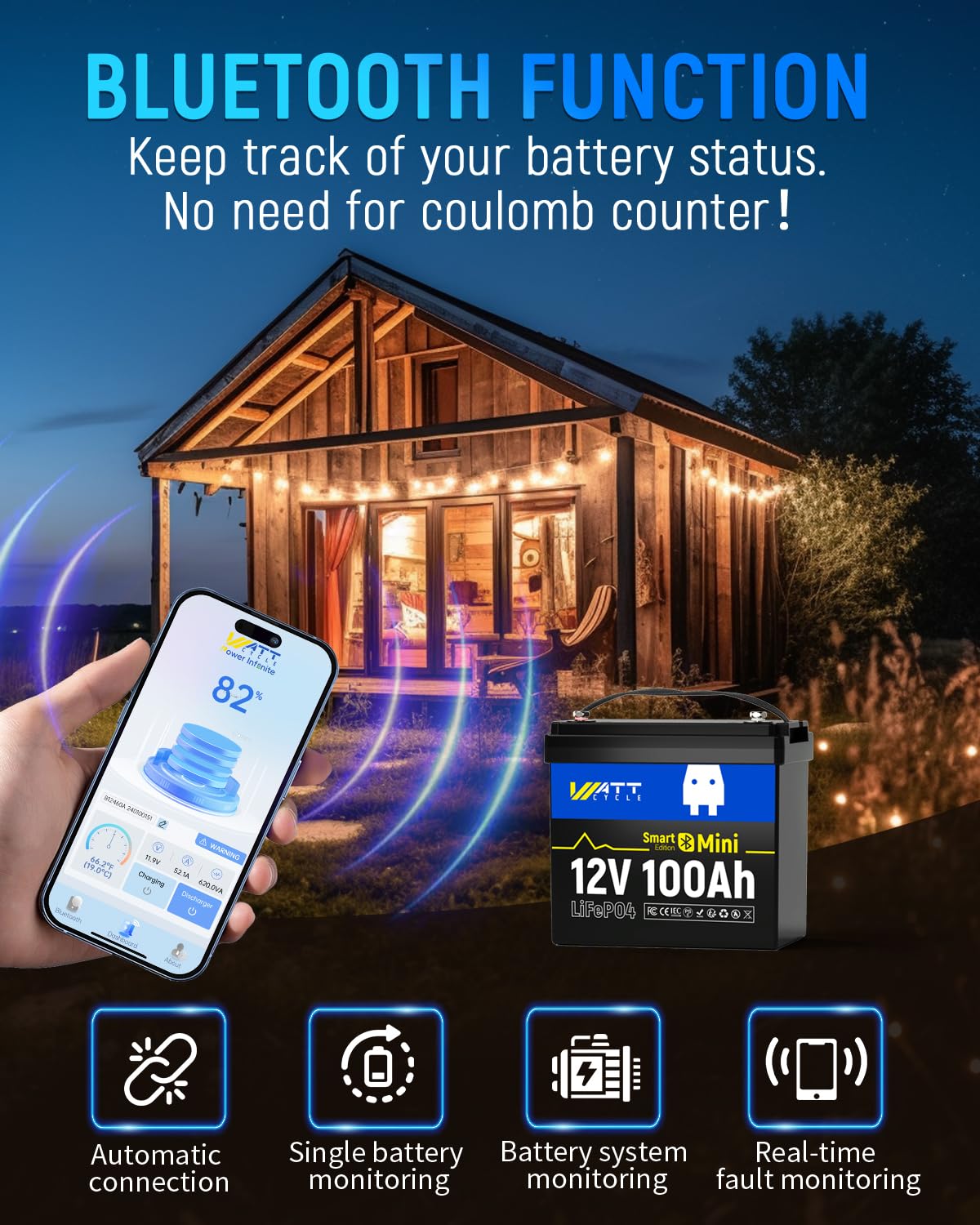 12V 100Ah Mini LiFePO4 Battery - Lifepo4 12V 100Ah Bms Bluetooth recension och pris