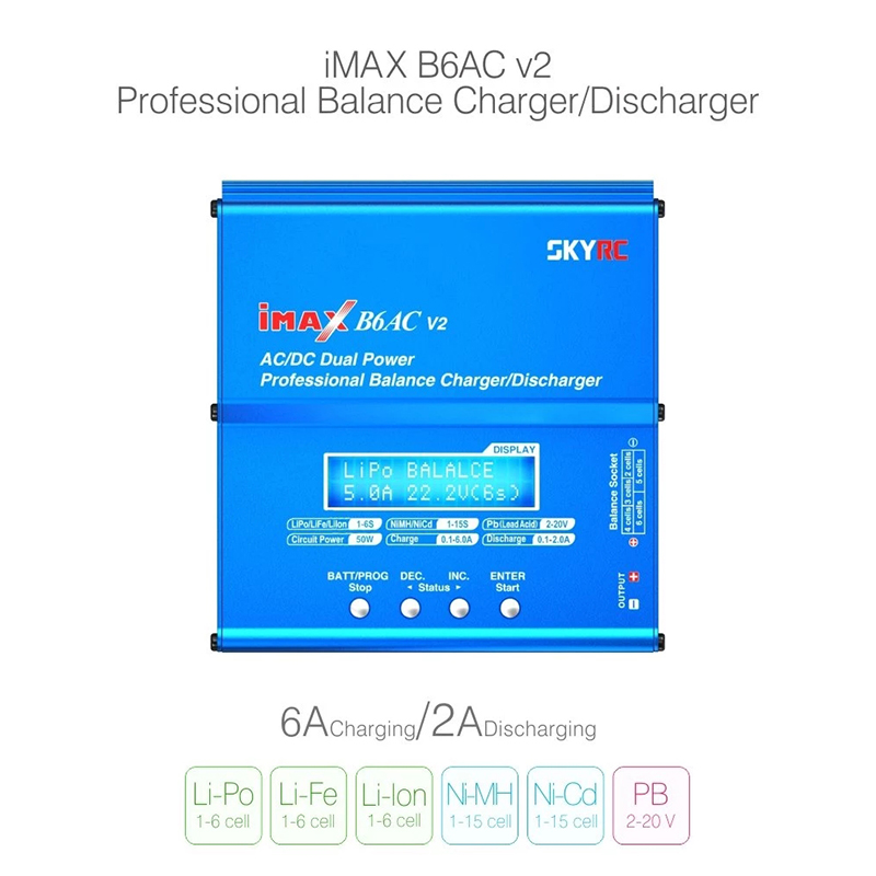 Original SKYRC iMAX B6AC V2 6A - Skyrc B6 Neo Smart Charger recension och pris