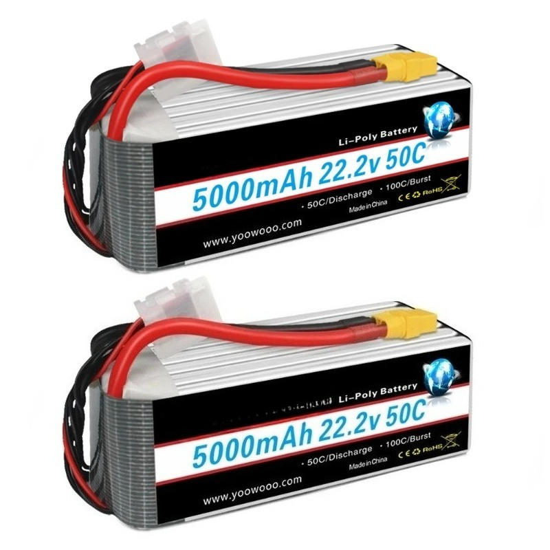 2PCS For RC Airplane Helicopte - 6S Lipo Battery 22.2V 5000Mah recension och pris