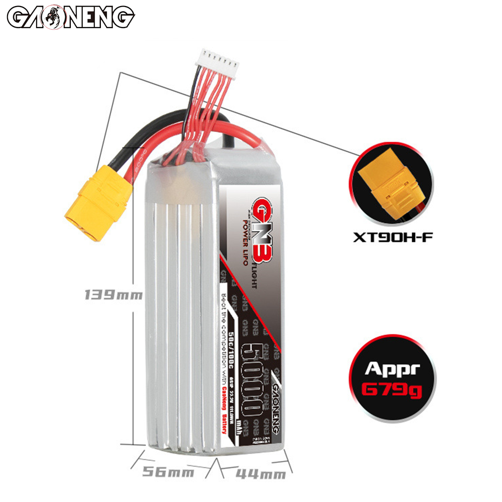 Original GNB 5000mAh 6S 22.2V  - 6S Lipo Battery 22.2V 5000Mah recension och pris