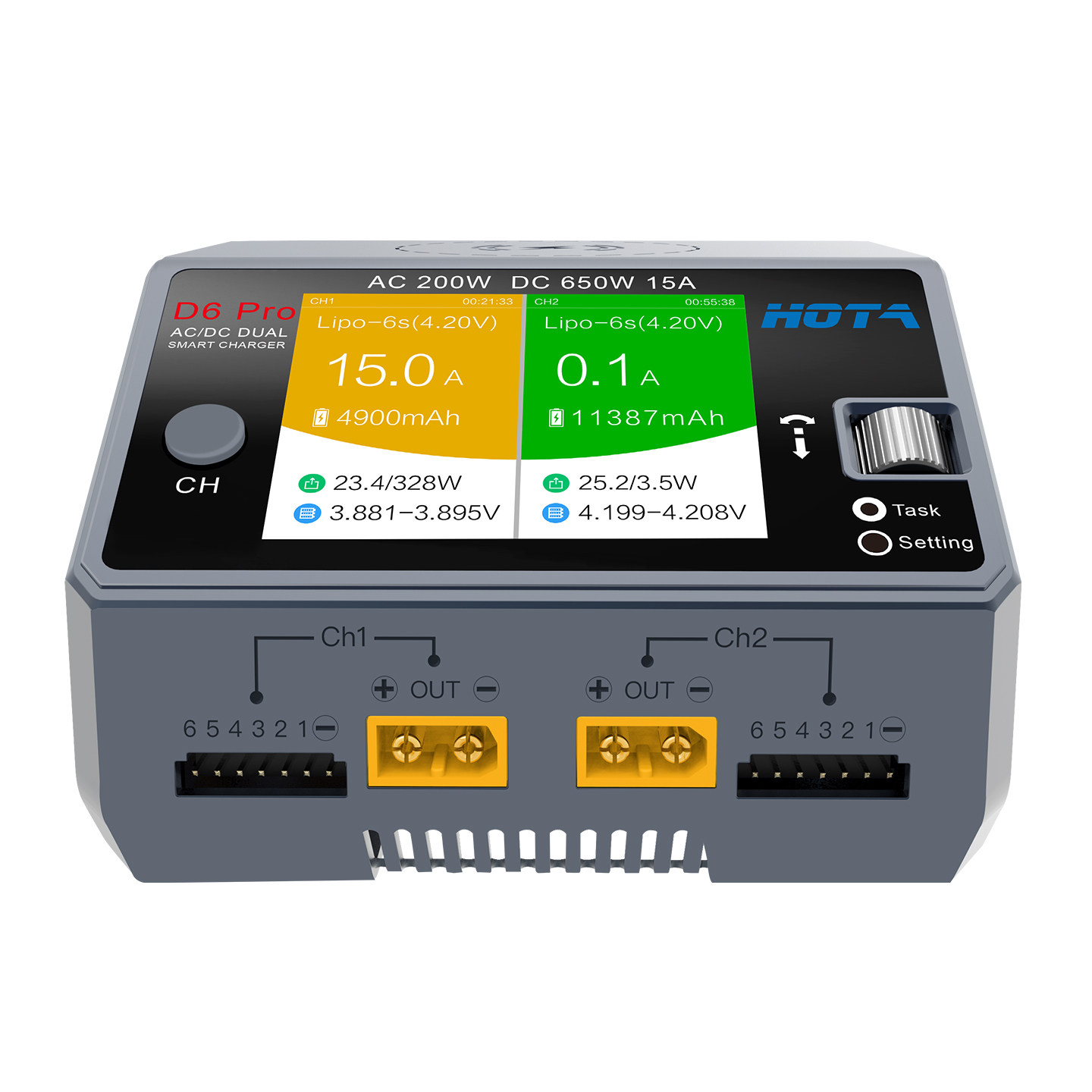 HOTA D6 Pro AC/DC Dual Channel - Hota D6 Pro Dual Lipo Charger recension och pris