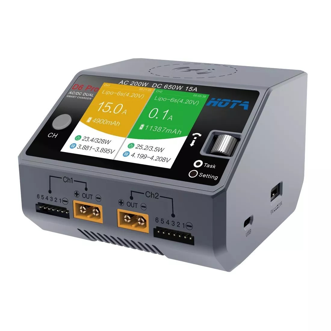 HOTA D6 Pro Lipo Battery Charg - Hota D6 Pro Dual Lipo Charger recension och pris